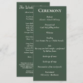 Minimalistisch Script Hoogland Mosgroen Programma Programmakaart (Voorkant / Achterkant)