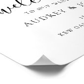 Minimalistisch Script Horizontale bruiloft welkom  Poster (Hoek)