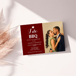 Minimalistisch script i do bbq engagement party kaart