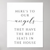 Minimalistisch script in liefdevolle herinnering b poster (Voorkant)