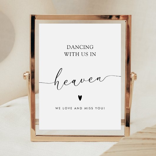 Minimalistisch script in liefdevolle herinnering b poster