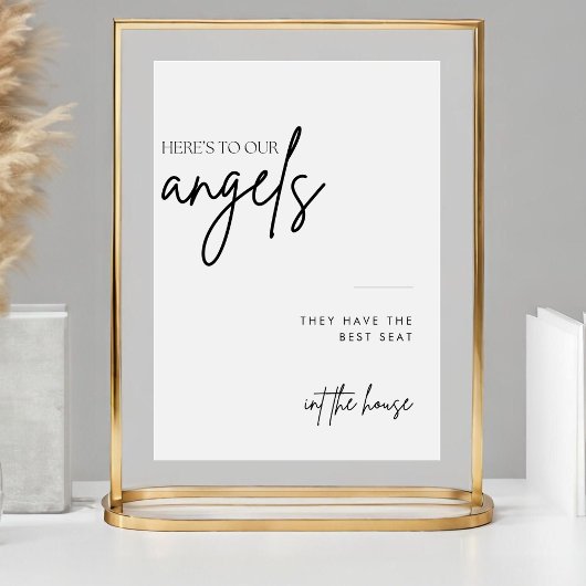 Minimalistisch script in liefdevolle herinnering b poster