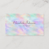 Minimalistisch script iriserende opaal stijlvolle  visitekaartje (Achterkant)