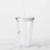 Minimalistisch script kalligrafie bruidsmeisje cad acryl drinkbeker (Links)