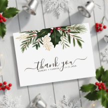 Minimalistisch script Kerstmis groen bruiloft