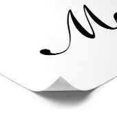 Minimalistisch script Kerstmis  Poster (Hoek)