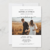 Minimalistisch Script Klassieke Elegante Foto Brui Kaart (Voorkant)