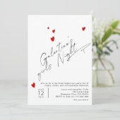 Minimalistisch Script Meisjes Galentines feest Kaart (Staand voorkant)
