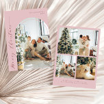 Minimalistisch Script Merry Christmas Foto Dusty P Feestdagenkaart<br><div class="desc">Minimalistisch Script Merry Christmas Photo Dusty Pink Holiday Kaart</div>