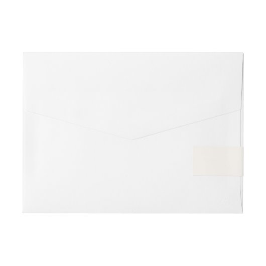 Minimalistisch Script Merry Cream White Vakantie Adreslabel Wikkel (Achterkant)