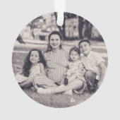 Minimalistisch Script Merry Cream White Vakantie Ornament (achterkant)