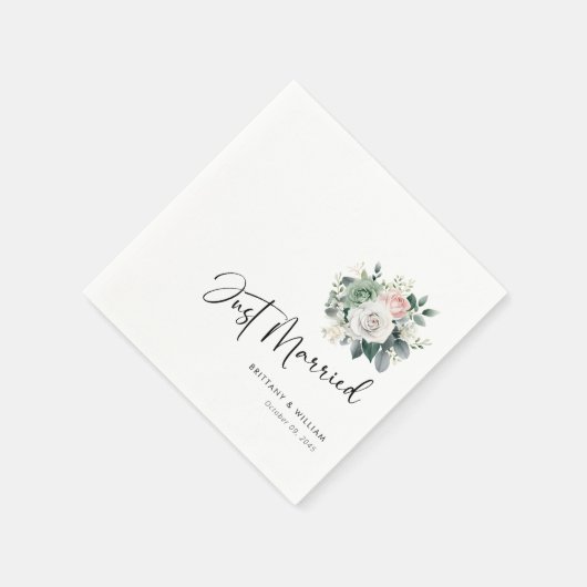 Minimalistisch script met Elegant Eucalyptus Bruil Servet (Hoek)