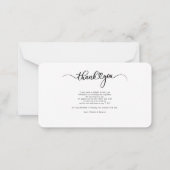 Minimalistisch script met handschrift notitiekaartje (Achterkant)