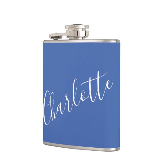 Minimalistisch script met persoonlijke naam Frans  Heupfles (Links)