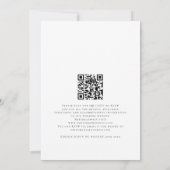 Minimalistisch script met QR-code voor gastnamen Kaart (Achterkant)