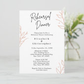Minimalistisch script Modern Boho Rehearsal Dinner Kaart (Staand voorkant)
