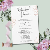 Minimalistisch script Modern Boho Rehearsal Dinner Kaart