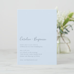 Minimalistisch Script Modern Eenvoudig Zachte Blau Kaart