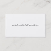 minimalistisch script modern professioneel wit visitekaartje (Voorkant)