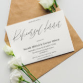 Minimalistisch Script Modern repetitie diner Kaart