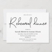 Minimalistisch Script Modern repetitie diner Kaart (Voorkant)