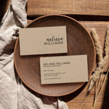 Minimalistisch script Modern Rustic Kraft