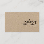 Minimalistisch script Modern Rustic Kraft Visitekaartje (Voorkant)