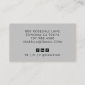 Minimalistisch script Modern Visitekaartje (Achterkant)