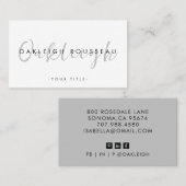 Minimalistisch script Modern Visitekaartje (Voorkant / Achterkant)