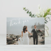 Minimalistisch script | Moderne kalligrafie voor g Bedankkaart (Staand voorkant)