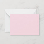 Minimalistisch Script Monogram Naam Hot Pink Note Notitiekaartje (Achterkant)
