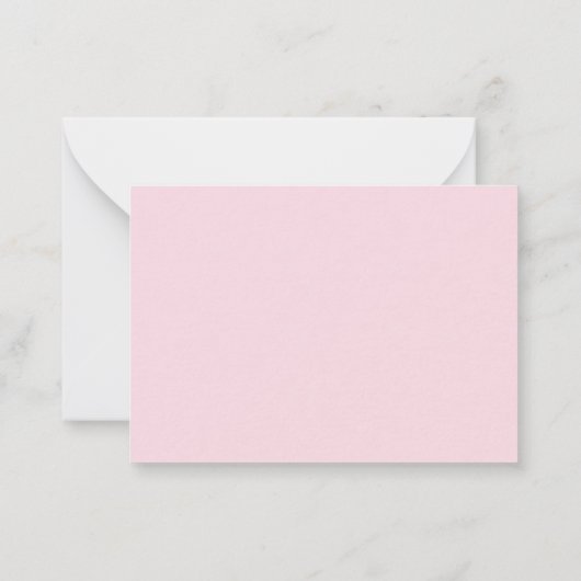 Minimalistisch Script Monogram Naam Hot Pink Note Notitiekaartje (Achterkant)