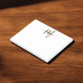 Minimalistisch Script Monogram naam zwart goud Post-it® Notes