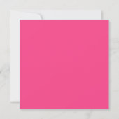 Minimalistisch Script Monogram One Border Hot Pink Notitiekaartje (Achterkant)
