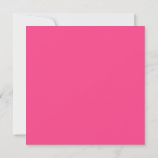 Minimalistisch Script Monogram One Border Hot Pink Notitiekaartje (Achterkant)