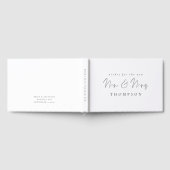 Minimalistisch script Mr. Mrs Wedding Gastenboek (Volledig)