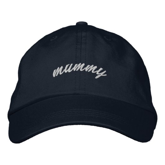 Minimalistisch Script Navy Mummy Pet (Voorkant)