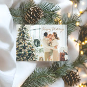 Minimalistisch script Neutraal Elegant bericht Feestdagenkaart