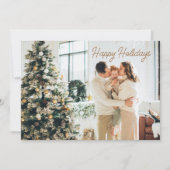 Minimalistisch script Neutraal Elegant bericht Feestdagenkaart (Voorkant)