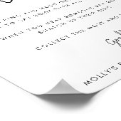 Minimalistisch Script Niet Zeggen Bruid Shower Spe Poster (Hoek)