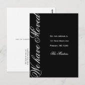 Minimalistisch script Nieuwe aankondiging van adre Briefkaart (Voorkant / Achterkant)