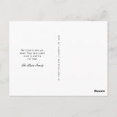 Minimalistisch script Nieuwe aankondiging van adre Briefkaart (Achterkant)