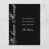 Minimalistisch script Nieuwe aankondiging van adre Briefkaart (Voorkant)