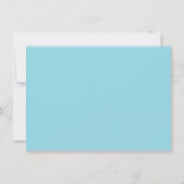 Minimalistisch Script Oceanblauw Hart Persoonlijk Notitiekaartje (Achterkant)