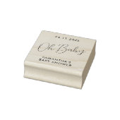 Minimalistisch script Oh Baby Shower Rubberstempel (Stempel)