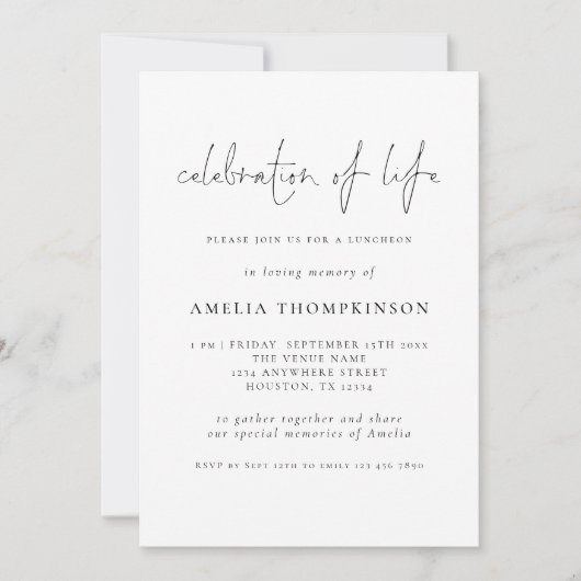 Minimalistisch script om het even welke kleurenvie kaart (Voorkant)