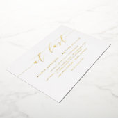 Minimalistisch script op de laatste bruiloft folie uitnodiging (Gedraaid)