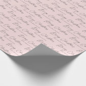 Minimalistisch Script Pastel Roze Vrolijk Kerstfee Cadeaupapier (Hoek)