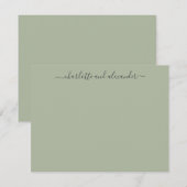Minimalistisch script Persoonlijke koppels Jade gr Notitiekaartje (Voorkant / Achterkant)