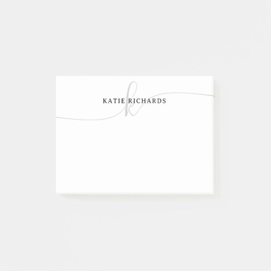 Minimalistisch script post-it® notes (Voorkant)